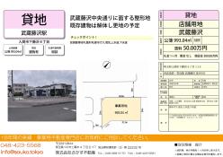 入間市　店舗用地